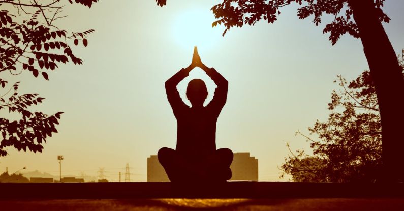 Meditation - Silhouette of Man at Daytime