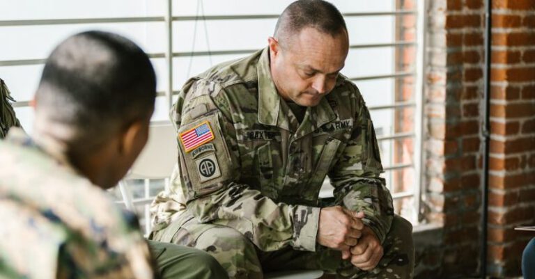 Grief Counseling - Photo of a Distressed Soldier